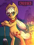  applejack_(mlp) blood crossed crossed_equestria deyogee equine farm fire friendship_is_magic horse jitterbug_jive mammal my_little_pony pony 