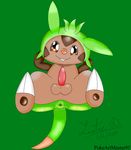  2017 anus chespin looking_at_viewer male nintendo pok&eacute;mon relaxing smile video_games 