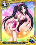  apron ass black_hair breasts card_(medium) character_name chess_piece covered_nipples frilled_apron frills hair_ribbon headdress high_school_dxd king_(chess) large_breasts lingerie long_hair official_art panties pink_eyes pink_panties ribbon serafall_leviathan smile solo trading_card twintails underwear 