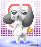  anthro bedroom_eyes butt english_text half-closed_eyes logo nintendo nintendo_switch pussy seductive switch_dog text thick_thighs tongue video_games wastedtimeee 