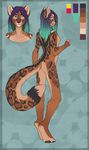  anthro breasts featureless_breasts felicia_cat feline female hair looking_at_viewer mammal model_sheet nude solo standing 