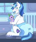  cuddlehooves diaper feral friendship_is_magic looking_at_viewer male my_little_pony shining_armor_(mlp) solo 