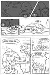  comic donatello_(tmnt) inside kissing leonardo_(tmnt) male male/male michelangelo_(tmnt) raphael_(tmnt) reptile scalie sneefee teenage_mutant_ninja_turtles text turtle 