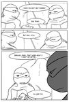  chair comic donatello_(tmnt) male ninja raphael_(tmnt) reptile scalie sneefee teenage_mutant_ninja_turtles text turtle 