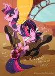  &lt;3 2017 blush butt cutie_mark dialogue dildo duo english_text equine equine_dildo eyes_closed female feral friendship_is_magic glowing hair hioshiru horn inside magic mammal my_little_pony penetration pussy sex_toy spread_legs spreading square_crossover text twilight_sparkle_(mlp) unicorn vaginal vaginal_penetration 