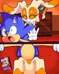  absurd_res clothed clothing cloudz comic cream_the_rabbit dreamcastzx1 duo_focus female fur group hi_res male rouge_the_bat smile sonic_(series) sonic_the_hedgehog text video_games 