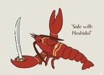  alternate_species arthropod crustacean english_text fire_emblem lobster male marine melee_weapon nintendo ryoma_(fire_emblem) solo sword text video_games weapon 