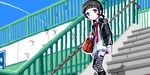  casual hatoda_ako hayanye lowres mahou_shoujo_ikusei_keikaku mahou_shoujo_ikusei_keikaku_unmarked oekaki pedestrian_bridge solo 