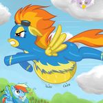  belly big_belly cloud english_text equine eyewear female friendship_is_magic gilda_(mlp) goggles group half-closed_eyes mammal metalforever my_little_pony open_mouth panting pegasus pregnant rainbow_dash_(mlp) solo_focus spitfire_(mlp) suggestive sweat teeth text tongue tongue_out tree wings wonderbolts_(mlp) 