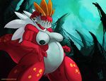  2017 anthro areola breasts female nintendo nipples pok&eacute;mon pussy solo tyrantrum video_games zwitterkitsune 