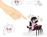  &lt;3 2017 anthro arachnid arthropod bite charlotte_silk_(oc) engibee equine fan_character fangs female horse hybrid mammal my_little_pony pony red_eyes sketch spider spidertaur tears 