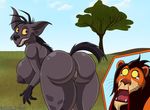  big_breasts black_nipples blood blush breasts butt disney fangs feline female hyena invalid_tag lion looking_back male mammal mane nipples nosebleed nude open_mouth presenting presenting_hindquarters pussy savanna scar_(the_lion_king) shenzi side_boob smile spocky87 teeth the_lion_king 