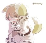  animal_ears blush dog_ears dog_tail gloves mahou_shoujo_ikusei_keikaku mahou_shoujo_ikusei_keikaku_unmarked navel paw_gloves paws sister_nanashi solo tail tama_(mahoiku) wince 