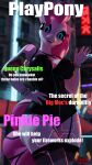  3d_(artwork) absurd_res anthro anthrofied breasts clothed clothing cover digital_media_(artwork) equid equine eyelashes female friendship_is_magic hair hasbro hi_res legwear looking_at_viewer loveslove magazine_cover mammal my_little_pony pinkie_pie_(mlp) pupils solo standing text thick_thighs thigh_highs 