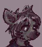 anthro clothing dark_sclera digital_media_(artwork) flat_colors happy hoodie hyena icon male mammal pixel_(artwork) ps3_boy simple_background tagme topwear
