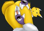  breasts butt canine chest_tuft digimon female finger fizzlesticks fox fritzlesticks fur looking_at_viewer mammal nude pussy renamon solo spreading tuft vaginal 