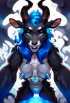  ai_generated anthro black blue bovid caprine corrupted-kitsune female genitals goat mammal pussy solo 