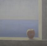  apple food fruit highres horizon no_humans ocean oil_painting_(medium) original painting_(medium) realistic shadow traditional_media water window windowsill yukosaito22 