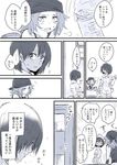  aether_foundation_employee collarbone comic dark_skin gloves greyscale head_scarf monochrome multiple_girls pokemon pokemon_(game) pokemon_sm punk_girl_(pokemon) short_hair short_sleeves sweat tank_top translated unya 