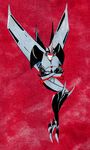  aircraft airplane alien crossed_arms cybertronian decepticon frown humanoid jet living_aircraft living_machine machine male not_furry red_eyes robot simple_background solo spacegills starscream transformers transformers_prime 
