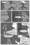  blush comic katana leonardo_(tmnt) male melee_weapon ninja raphael_(tmnt) reptile sai scalie sneefee sword teenage_mutant_ninja_turtles text turtle weapon 