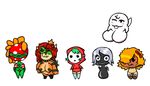  big_breasts blonde_hair blush boo_(mario) bowser breasts chain chain_chomp cleavage clothed clothing crossgender fangs female flora_fauna ghost goomba green_hair hair horn lips looking_at_viewer mario_bros mask nintendo one_eye_closed petey_piranha plant red_hair reptile scalie sharp_teeth shygirl silver_hair spirit teeth tongue tongue_out towergirls video_games wink 