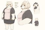  bear black_eyes brown_hair furry glasses kishibe short_hair teacher 