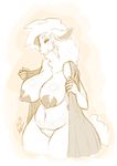  2017 anthro areola bantar2 big_breasts big_butt blush breasts butt caprine digital_media_(artwork) female fur hair looking_at_viewer mammal mature_female mother nipples nude parent sheep simple_background slightly_chubby smile solo thick_thighs white_fur 