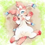  artist_request blue_eyes cum furry open_mouth pokemon pussy sylveon 