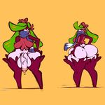  2017 5_fingers balls big_balls big_breasts big_butt big_penis breasts butt butt_pose circumcised dickgirl digital_drawing_(artwork) digital_media_(artwork) eyelashes flora_fauna front_view glans green_hair hair half-erect hand_on_hip hanging_breasts hi_res holding_butt huge_balls huge_breasts huge_butt huge_penis humanoid humanoid_hands humanoid_penis intersex long_hair looking_at_viewer looking_back makeup mostly_nude multicolored_body navel nintendo non-mammal_breasts not_furry orange_background penis pink_body plant pok&eacute;mon pok&eacute;morph pose precum presenting presenting_hindquarters pseudo_clothing purple_body rear_view red_body red_eyes scarf shadow simple_background solo standing tsareena vein veiny_penis video_games voluptuous wide_hips wolflance 