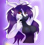  amethystdust anthro breasts dragon featureless_breasts female hair looking_at_viewer nude smile solo tongue tongue_out 