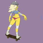  adventure_time armor bandage bear bronwyn canine cartoon_network clothing dog equine female helmet horn knee_pads knullox larrybay2 mammal panties skateboard slim small_shirt underwear unicorn 