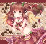  blush brown_eyes brown_hair dress idolmaster idolmaster_cinderella_girls long_hair ogata_chieri twintails valentines 