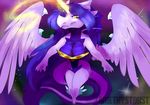  amethystdust anthro bra breasts clothing dragon feathered_wings feathers featureless_crotch female horn looking_at_viewer magic solo underwear wings 