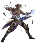  abs armor armored_boots book boots dark_skin dark_skinned_male feathers fire_emblem fire_emblem_heroes full_body gloves grey_hair highres injury kozaki_yuusuke male_focus mask muscle mysterious_man_(fire_emblem) official_art shirtless solo teeth torn_clothes transparent_background 
