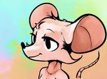  2017 anthro bust_portrait chiko_(dotkwa) dotkwa female mammal mouse portrait rodent smile solo 