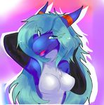  amethystdust anthro breasts dragon featureless_breasts female looking_at_viewer nude open_mouth smile solo 