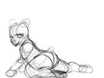  anthro bear butt celestiawept clothing female littlest_pet_shop looking_at_viewer mammal panda panties paws penny_ling presenting simple_background solo tongue underwear 