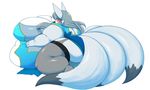  anthro belly big_belly big_breasts blue_eyes breasts butt canine clothed clothing female fox fur fuyusen grey_fur grey_hair hair hi_res huge_breasts hyper hyper_belly immobile looking_at_viewer mammal morbidly_obese obese open_mouth overweight simple_background solo white_belly yosioka_san 
