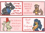  &lt;3 2017 annoyed anthro armpits badge canine cat collar daisy_(housepets!) dog english_text eye_contact feline female flat_chested halo hat holding_object holidays housepets! keene_(housepets!) male mammal marten mungo_(housepets!) mustelid pine_marten police ptah_(housepets!) radio rick_griffin salute stare text valentine&#039;s_day webcomic 
