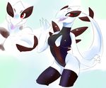  amethystdust anthro breasts clothing female legendary_pok&eacute;mon looking_at_viewer lugia nintendo pok&eacute;mon smile solo swimsuit tongue tongue_out video_games wide_hips 