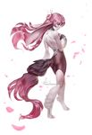  aomori butt female fur hair humanoid hybrid long_hair looking_at_viewer nude solo standing 