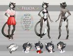  anthro aomori bra breasts clothed clothing feline female looking_at_viewer mammal model_sheet smile solo standing underwear 