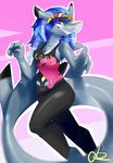  amethystdust anthro breasts clothed clothing ear_piercing female fish hair looking_at_viewer marine piercing shark solo 