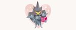  armor bad_id bad_twitter_id blush card chibi english full_body heart helmet male_focus overwatch reinhardt_(overwatch) simple_background solid_circle_eyes solo sparkle star text_focus tinysnails valentine white_background 