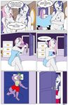  anthro anthrofied bathroom bed bedroom blue_eyes breasts comic dekomaru dialogue dragon english_text equine eyes_closed female friendship_is_magic fur green_eyes grey_nipples group hair hi_res horn male mammal multicolored_hair my_little_pony navel nipples nude pink_hair purple_hair purple_scales pussy rarity_(mlp) scales scalie sleeping spike_(mlp) sweetie_belle_(mlp) text thehotroom towel two_tone_hair unicorn white_fur 