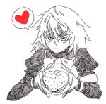  1girl character_request food guilty_gear inkerton-kun monochrome solo tagme 