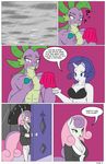  ? anthro anthrofied bikini blue_eyes breasts business_dress cleavage clothed clothing comic dekomaru dialogue dragon english_text equine female friendship_is_magic fur green_eyes grey_sky group hair hi_res holding_object holding_umbrella horn male mammal my_little_pony purple_hair purple_scales raining rarity_(mlp) scales scalie spike_(mlp) sweetie_belle_(mlp) swimsuit text thehotroom umbrella unicorn white_fur 