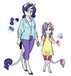  anthro blue_eyes clothed clothing duo earthsong9405 equine female friendship_is_magic green_eyes gun hair holding_object holding_weapon hooves horn mammal my_little_pony purple_hair ranged_weapon rarity_(mlp) sibling simple_background sisters standing sweeite_belle unicorn weapon white_background 