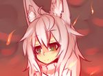  animal_humanoid blue_pupils canine clothed clothing dull_eyes evil_look female fire fox fox_humanoid hair humanoid inner_ear_fluff long_hair mammal portrait rape_face smile smoke solo sub-res sub-tan sweater this_is_fine where_is_your_god_now white_hair 